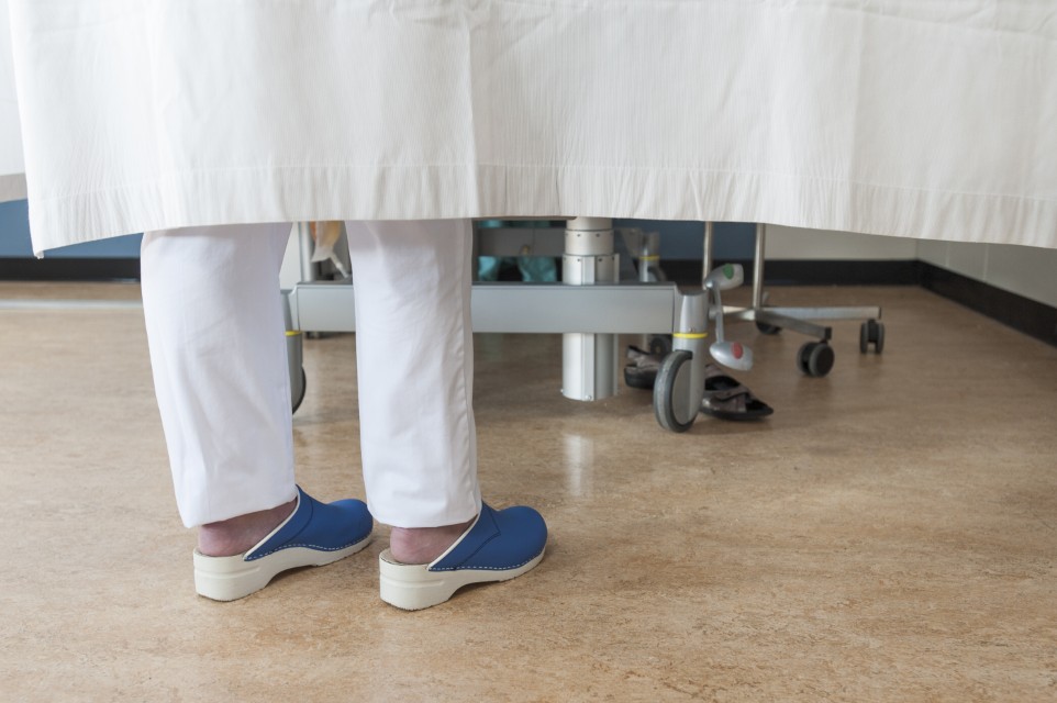 Chaussure infirmiere bleue confort hôpital